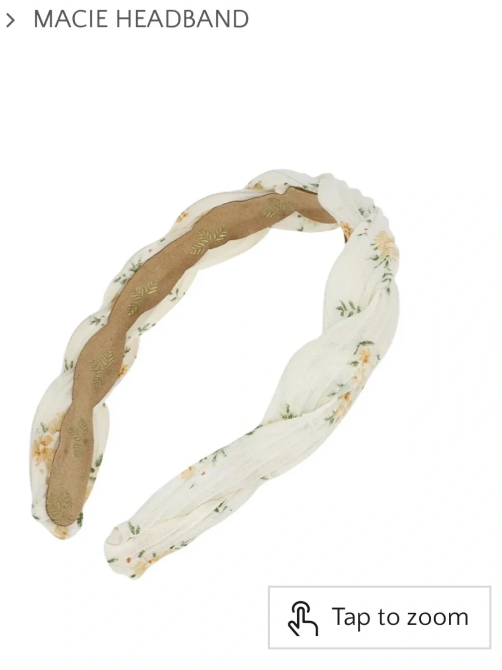 France Luxe Cream Floral Braided Headband